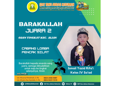 Juara O2SN Cabor Pencak Silat Tingkat Kecamatan 2024