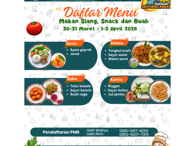 Menu Makan Siang Maret 2026