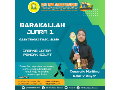 Juara O2SN Cabor Pencak Silat Tingkat Kecamatan 2024