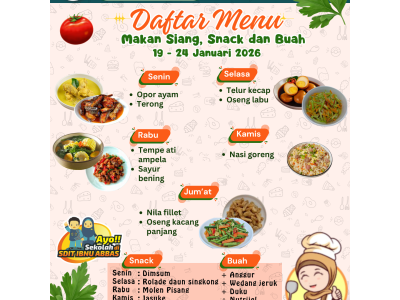 Menu makan siang Januari 2026