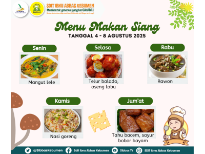 Menu pekan ke-1 Agustus 2025