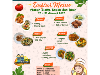 Menu makan siang Januari 2026