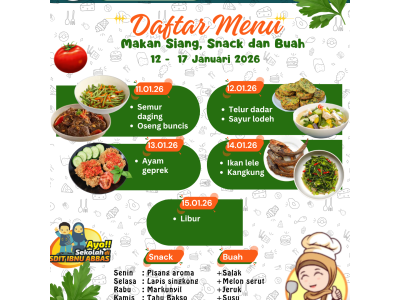 Menu makan siang Januari 2026