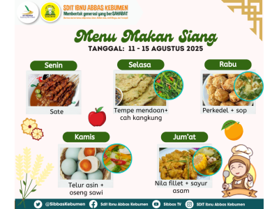 Menu pekan ke-2 Agustus 2025